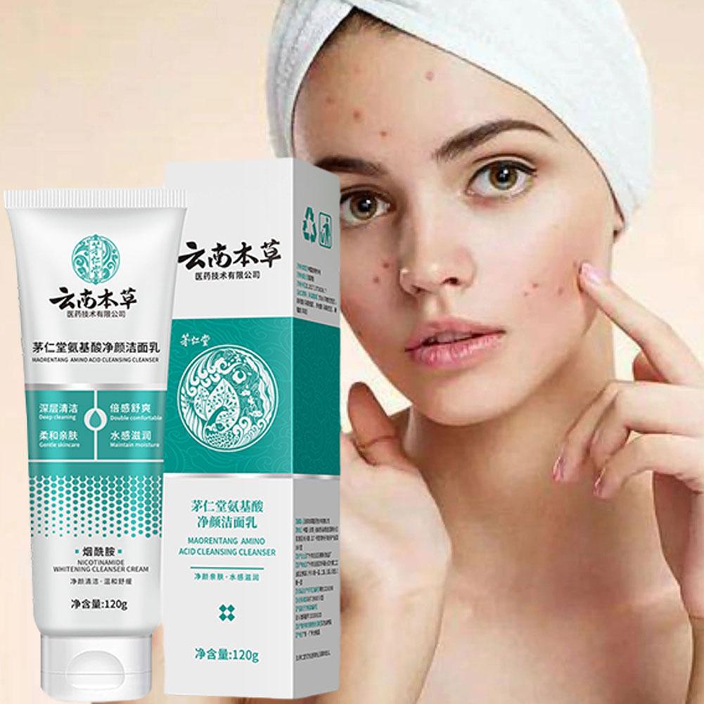 

120ml Whitening And Freckle Facial Cleanser Face Spots Oil Soothing Foam Cleansing Fad Shrink W G9Z6