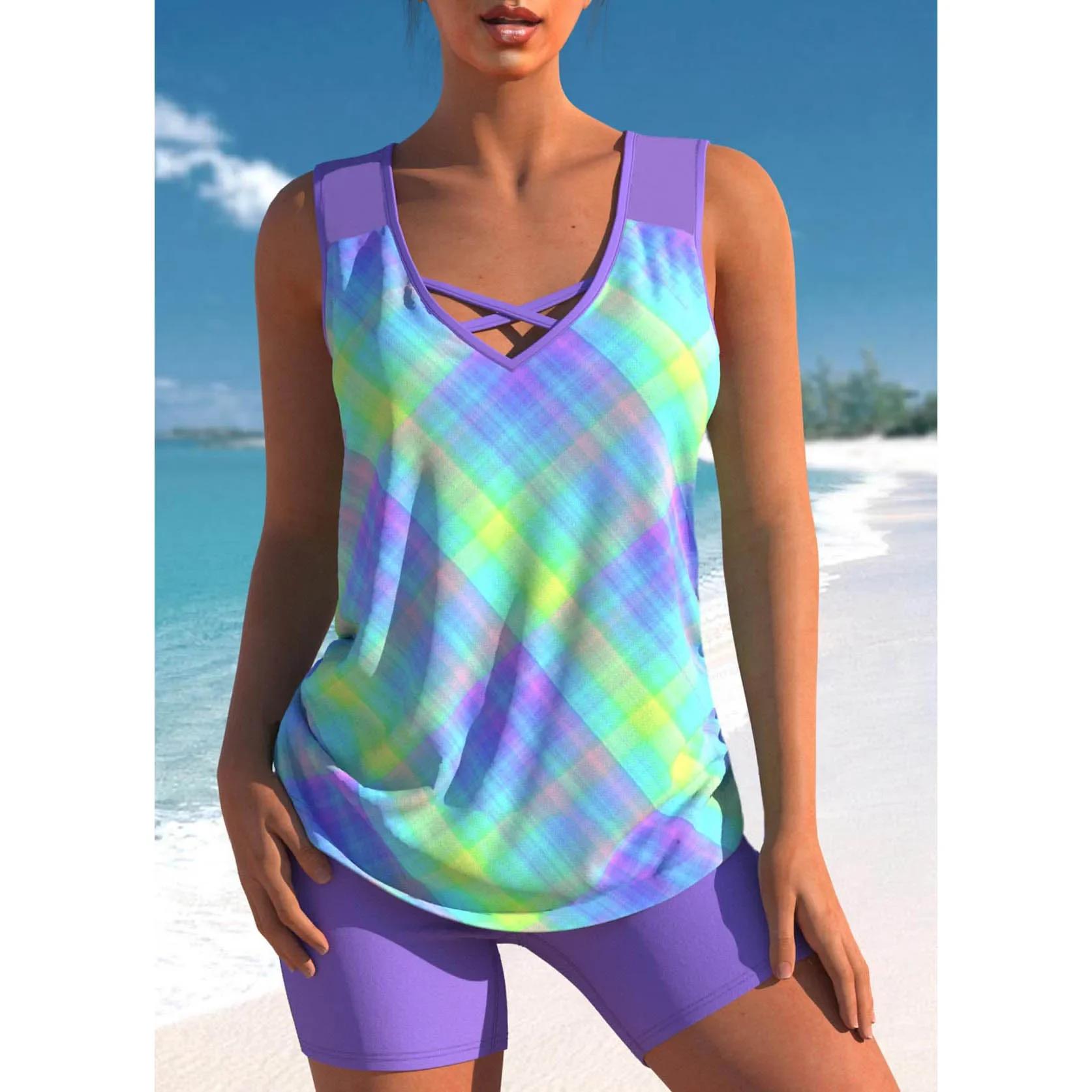 

Высококачественные новые летние женские топы и боксеры из двух частей с принтом белых роз на груди, сексуальный праздничный пляжный комплект S-6XL 6XL