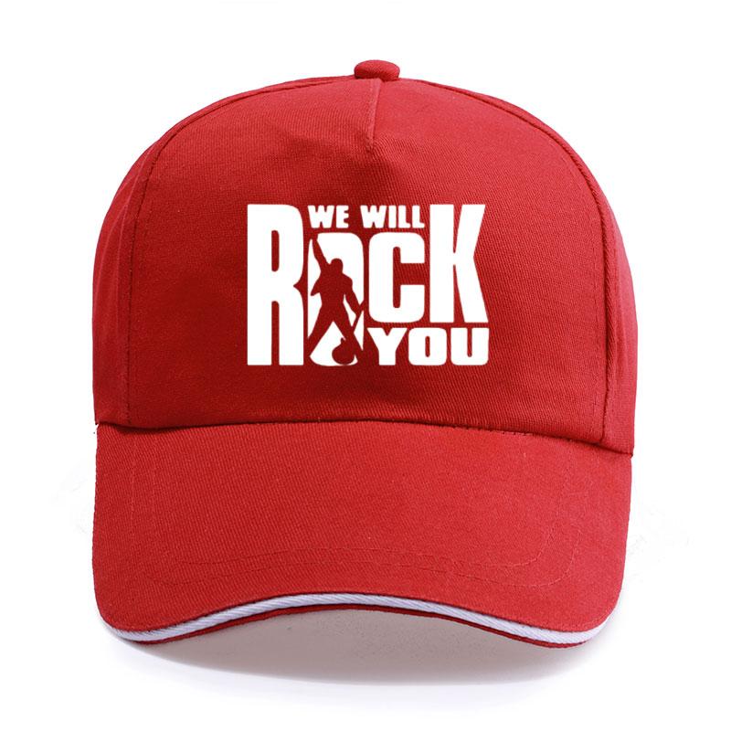 Cotton Trucker Caps We Will Rock You Print Baseball Cap Unisex Women Unisex Fashion Queen Rock Band Fans Rock Roll Hip Hop Hats