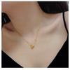 Women Fashion Simple Love Heart Titanium Steel Clavicle Necklace Jewelry