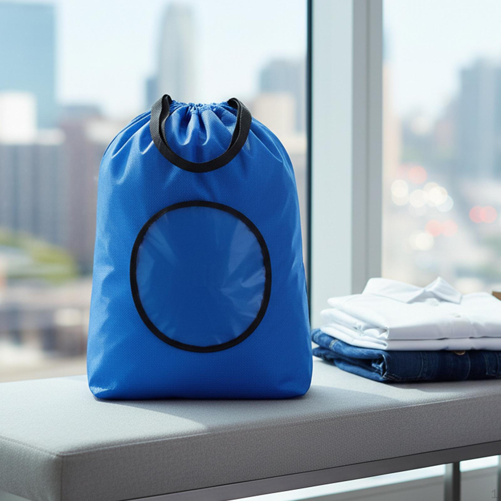 

Travel Laundry Bag with Drawstring, Ideal for Hiking, Household And Home Use. синий
