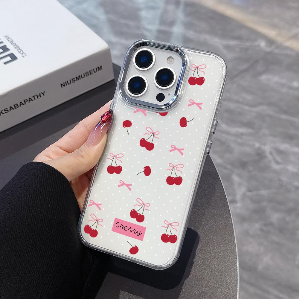 Fashion Cherry Bow Pattern Phone Case For Google Pixel 10 9 8 7 8A 9A XL Pro 4G 5G Transparent Soft Silicone TPU Back Cover