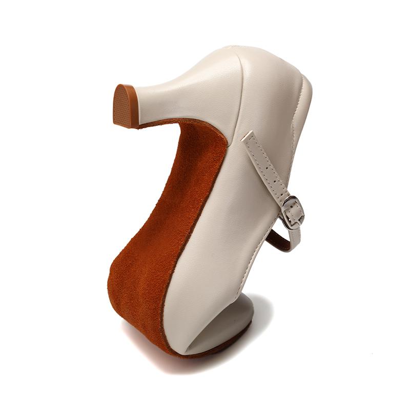 Dámské klasické boty z PU kůže s uzavřenou špičkou Moderní cvičné boty JAZZ na středním podpatku Elegantní taneční boty