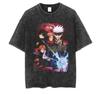 Jujutsu Kaisen Cosplay Anime T-Shirt Tee Undershirt Vintage Washed Cotton