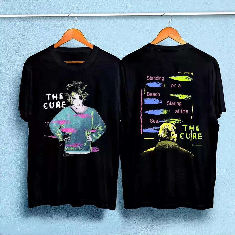 1986 The Cure Standing On A Beach Staring At The Sea T-Shirt Size S-4XL Unisex T-Shirt S