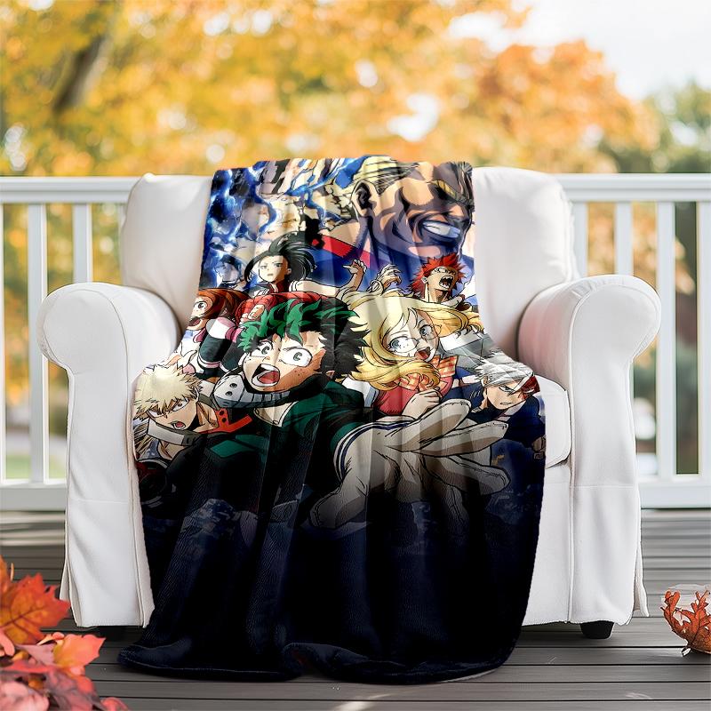 My Hero Academia Theme Printed Blanket - Perfect for Couch, Bed, Travel & Outdoor Use | Machine Washable, Cozy & Durable.