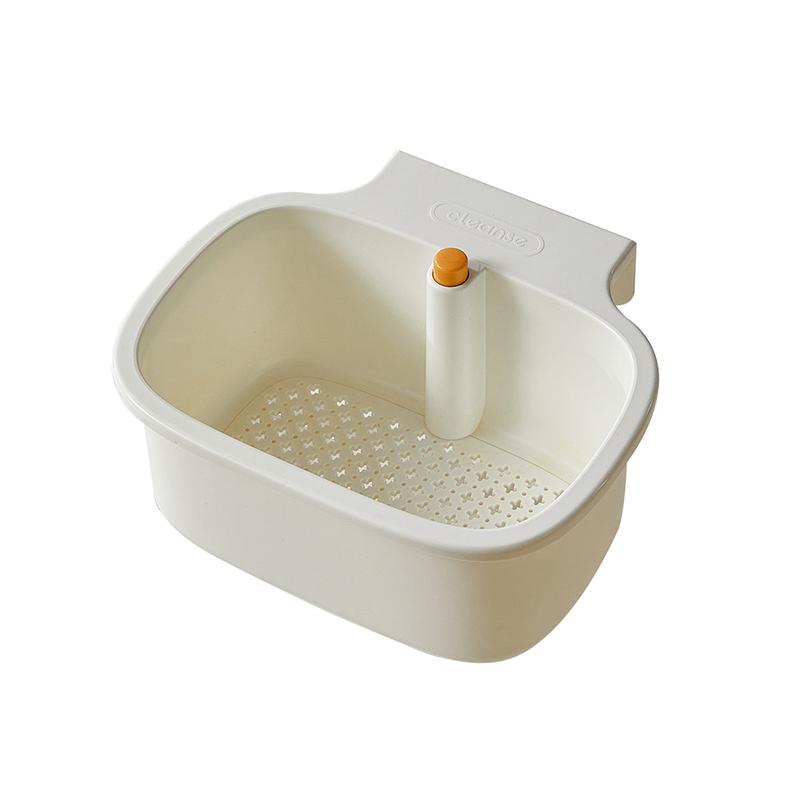 Creative Sink Drain Basket Faucet Hanging Strainer Basket Openable Bottom Cover Kitchen Garbage Filter Sink Storage Basket белый