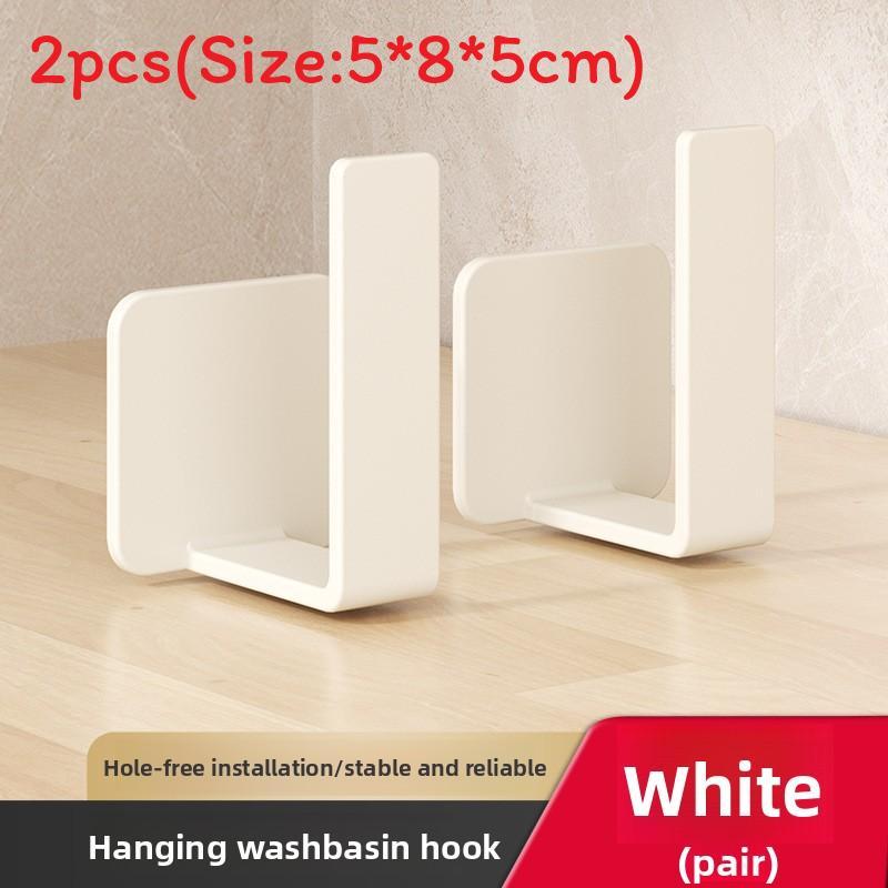 Wall Mount Sink Basket With No Drilling Carbon Steel For Bathroom And Kitchen Storage