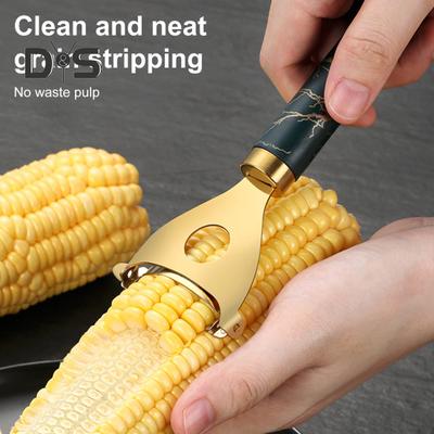 Pelapatate antiruggine, utensile per togliere le pannocchie di mais, impugnatura comoda, trebbiatrice per mais, sbucciatura rapida, gadget da cucina