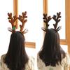 Bow Reindeer Bells Female Plush Hair Hoop Antlers Headband Christmas Decoration Christmas Headband