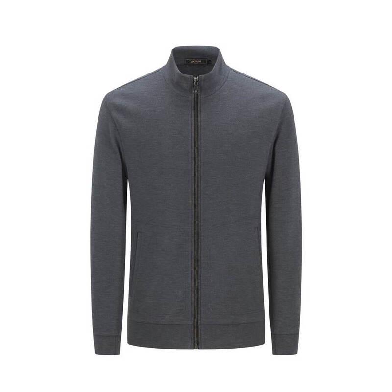 Yageer Men's Knit Stand-Collar Cardigan