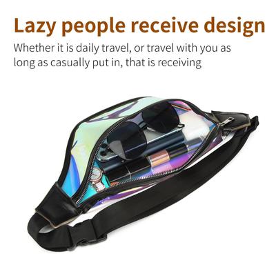 Wasserdichte Laser-Hüfttasche für Laufen und Schwimmen - Transparente Sport- & Fitness-Umhängetasche mit Handyfach