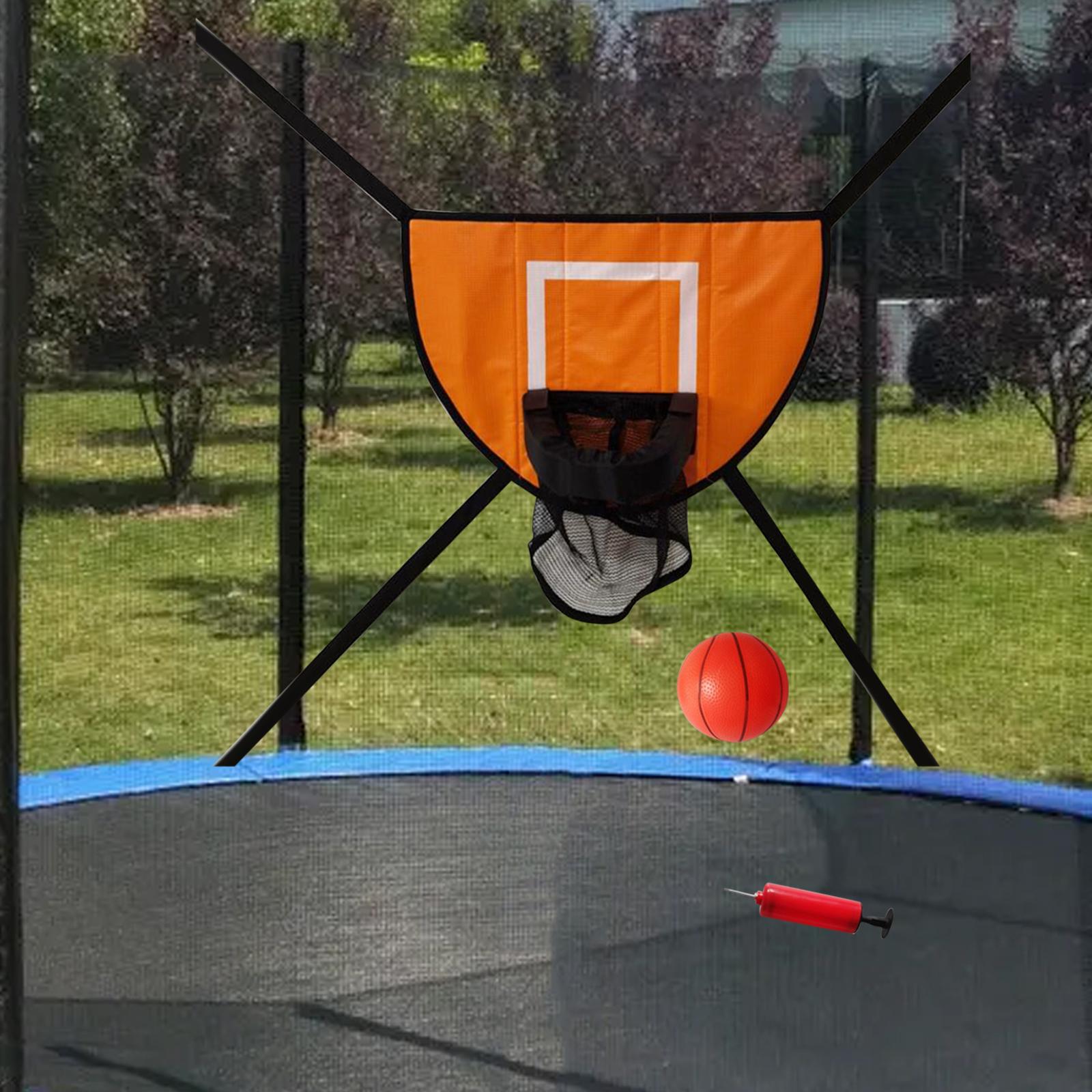 

Trampoline Basketball Hoop for Kids Adults Universal Basketball Stand Orange