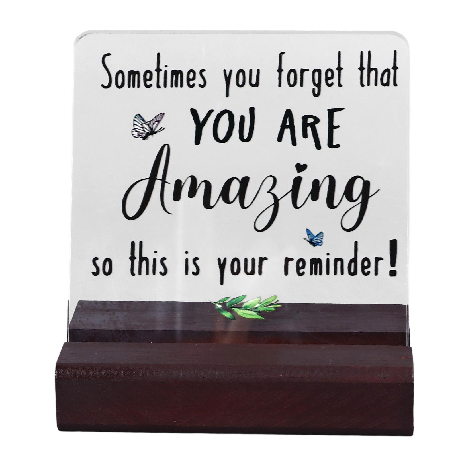 

Подарок коллеге на прощание, прозрачная толстая акриловая деревянная основа, подходящий размер, декоративная табличка для офиса