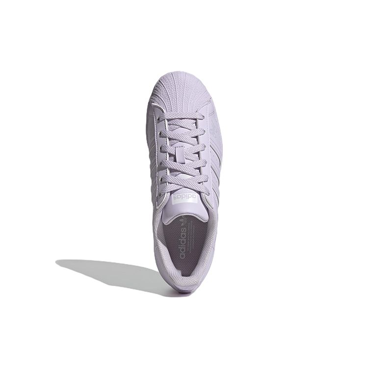 Adidas Originals Superstar Series Leather Comfortable Slip-Resistant Durable Low-Top Skate Shoes Women Sneakers Purple GX2167
