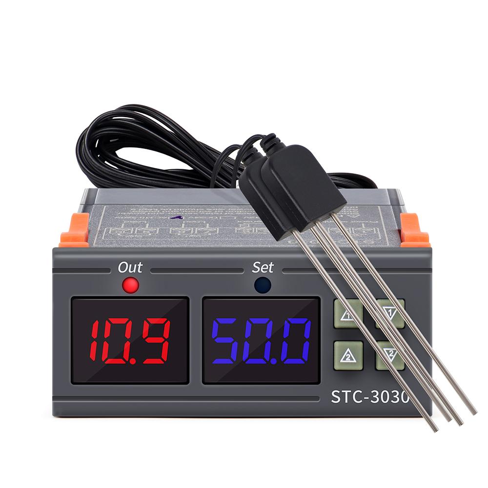 Soil Humidity Monitor Meter Hygrometer AC110V-220V Soil Humidity Controller Digital Display Soil Thermoregulator For Greenhouse