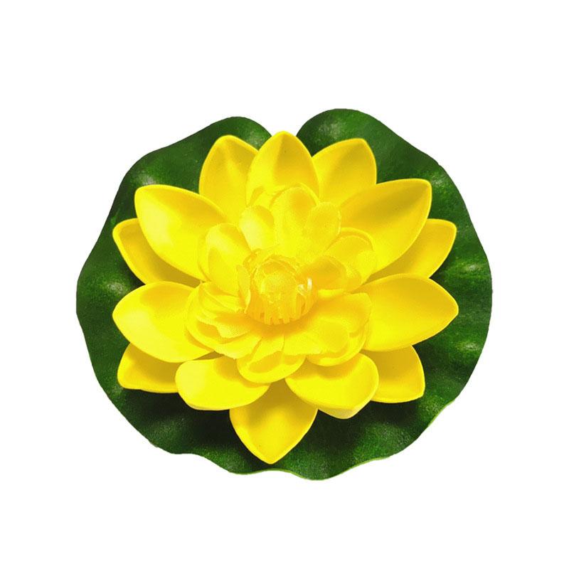 10/17/28/40/60cm Lotus Artificial Flower Floating Fake Lotus Plant Lifelike Water Lily Micro Landscape for Pond Garden Decor
