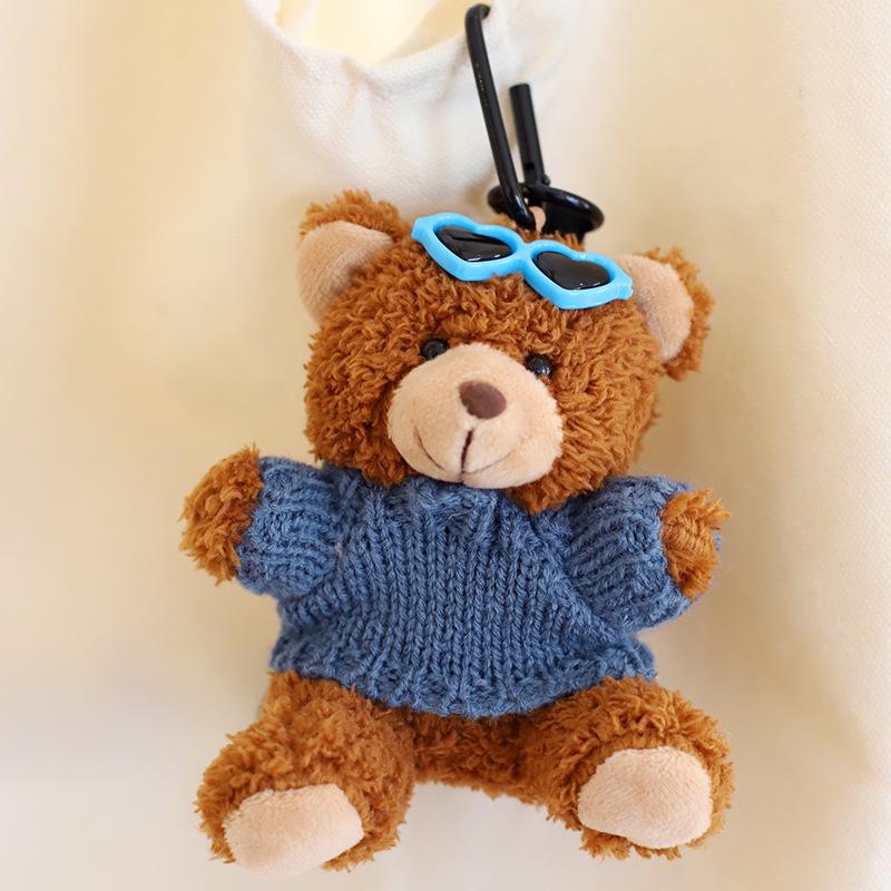 Cute Teddy Bear Keychain Pendant Plush Toy Ornament