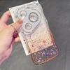 KEYSION Gradient Transparent Glitter Jewelle Phone Case for Huawei Pura 70 80 Pro 70 Ultra Lens Protector Shockproof Back Cover