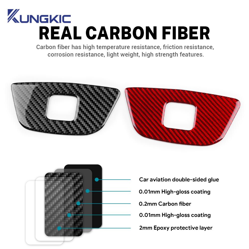 Real Soft Carbon Fiber Sticker For Seat Ibiza 2009 2010 2011 2012 2013 2014 LHD RHD Car Steering Wheel Center Frame Trim Accesso