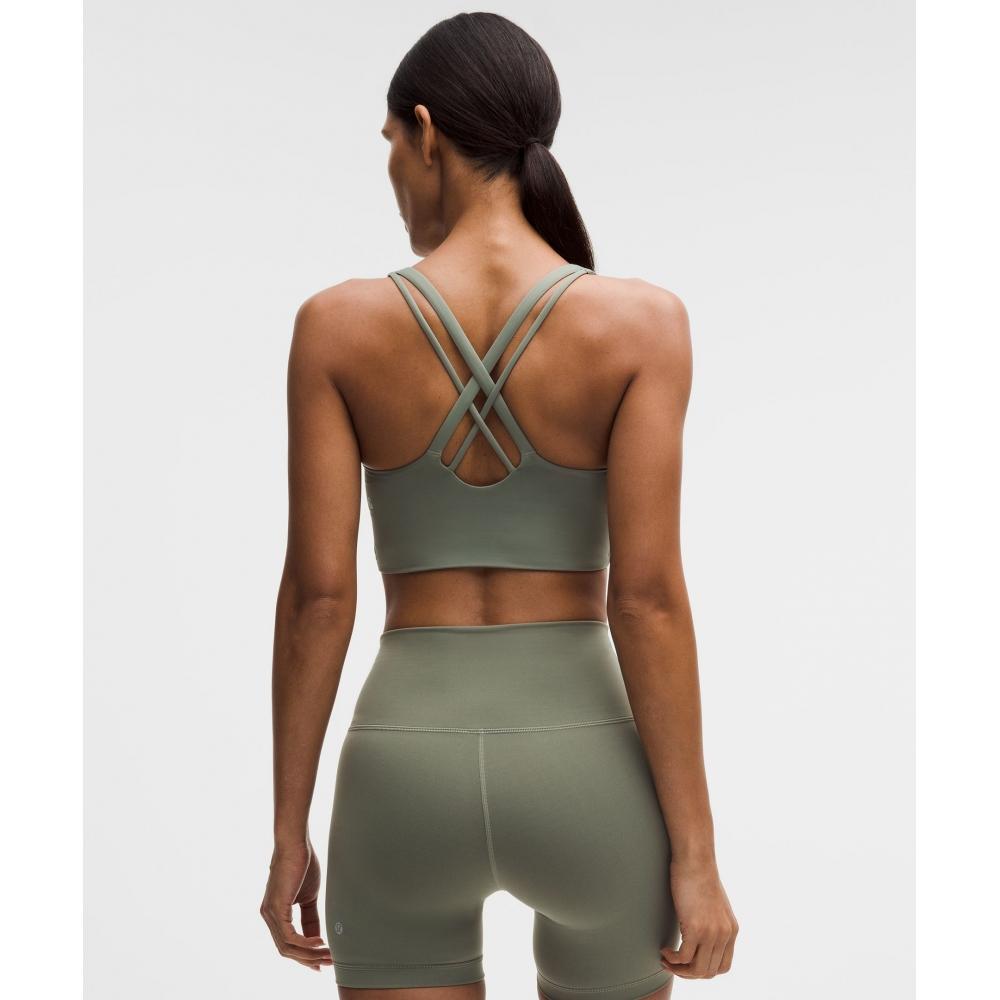 Lululemon Energy Longline Bra MeDium Support B D Cups Evolve Willow Leaf