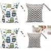 Asenappy Waterproof Baby Diaper Bag With Double Zipper Digital Print 30x36cm