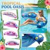Matelas à eau de plage flottant avec dossier pliable, canapé gonflable, chaise cylindrique