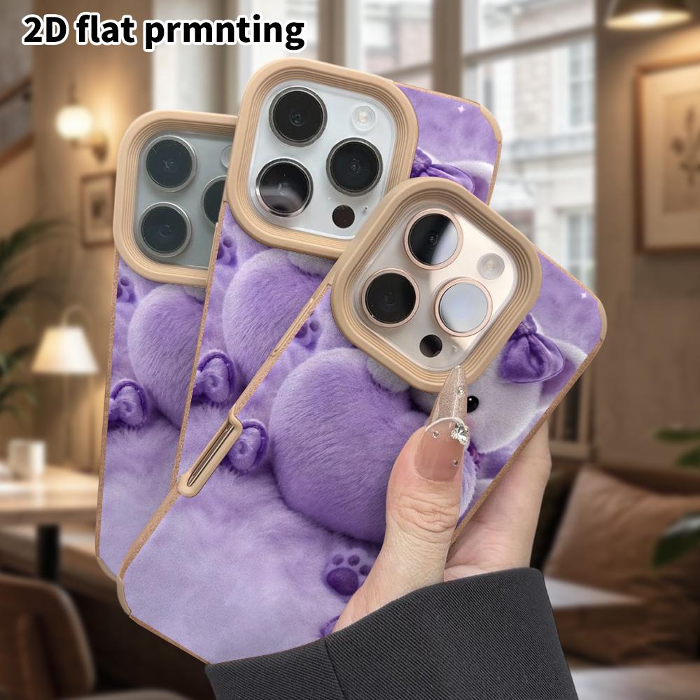 Phone Case: Lambskin 2D Flat Samsung Galaxy A34 A35 M05 M06 S20 S22 S21 FE Plus 5G Protective Case, Purple Bow, Christmas and Halloween Gift