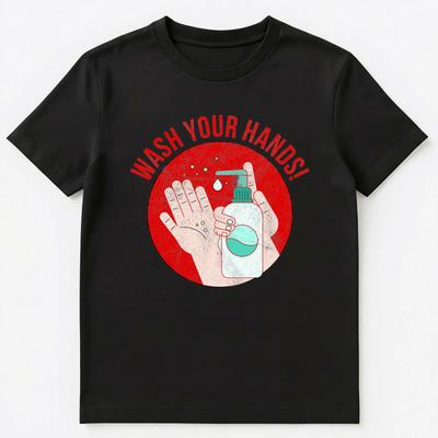 Unisex-T-Shirt „Hände waschen“