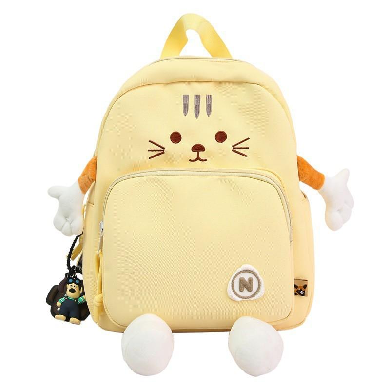 Cute Cartoon Kitten Backpack Girl's Heart Preppy Style Sweet Schoolbag Large Capacity All-matching Student Travel