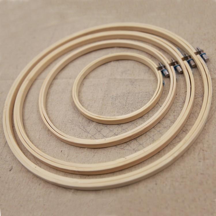 DIY Cross-Stitch Bamboo Embroidery Hoop for Handmade Crafting