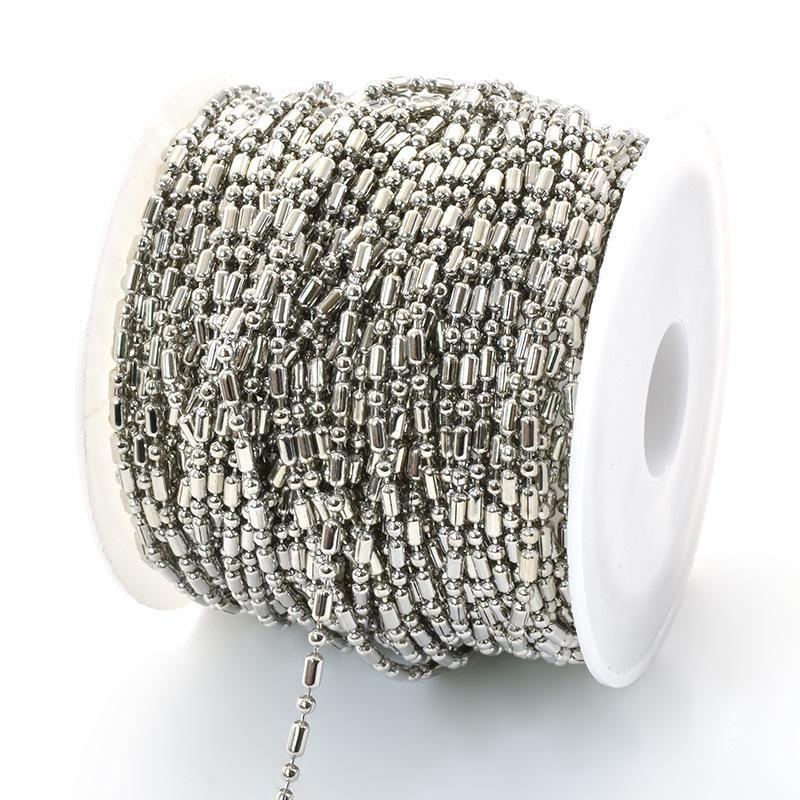 Antique Style Iron Bamboo Tassel Chain for DIY Hair Accessories, 1.5MM Color-Preserving Oil-Sealed Design