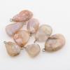 Irregular Natural Agate Crystal Stone Pendants for Keychains and Accessories