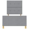 Bed Frame with Headboard Light Gray 100 X 200 Cm Fabric