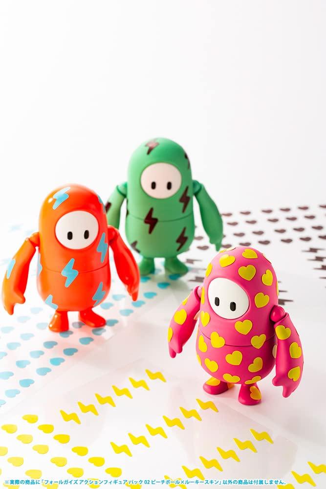 FALL GUYS Akční figurka sada 02 [Plážový míč x Kostým nováčka] Měřítko 120 PVC Pohyblivá malovaná figurka PP993