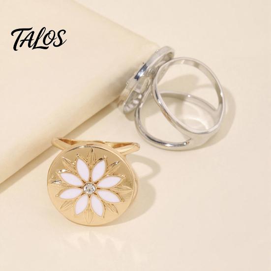 Fashion Scarf Jewelry Retro Flower Ring, Elegant Rhinestone Clip, Accessory Decorative Holder Slide for Women Neckerchiefs Shirts Shawls Clip