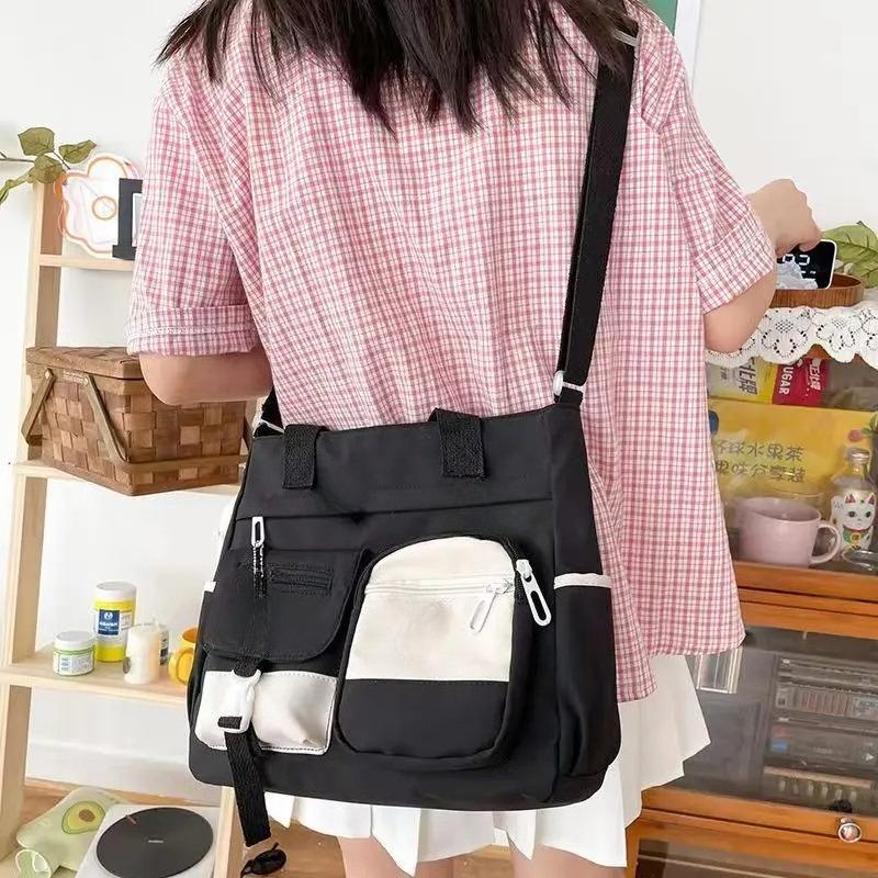 Wasserdichte Nylon-Canvas-Handtaschen für Damen, Umhängetasche, Japanische Damen-Umhängetasche, Schultaschen für Schülerinnen, Crossbody-Taschen für Mädchen, Aktentasche