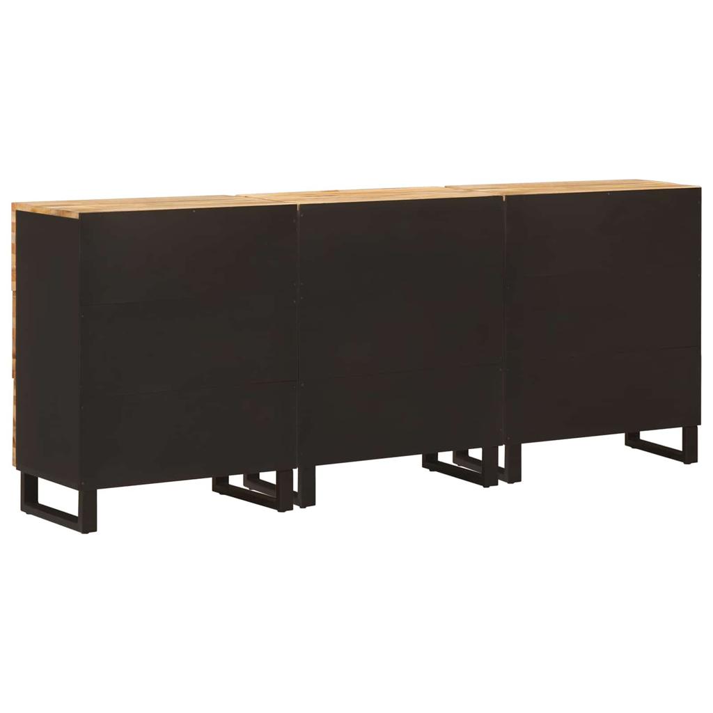 Sideboard 3 pcs Brown 60 x 33 x 75 cm Solid Mango Wood