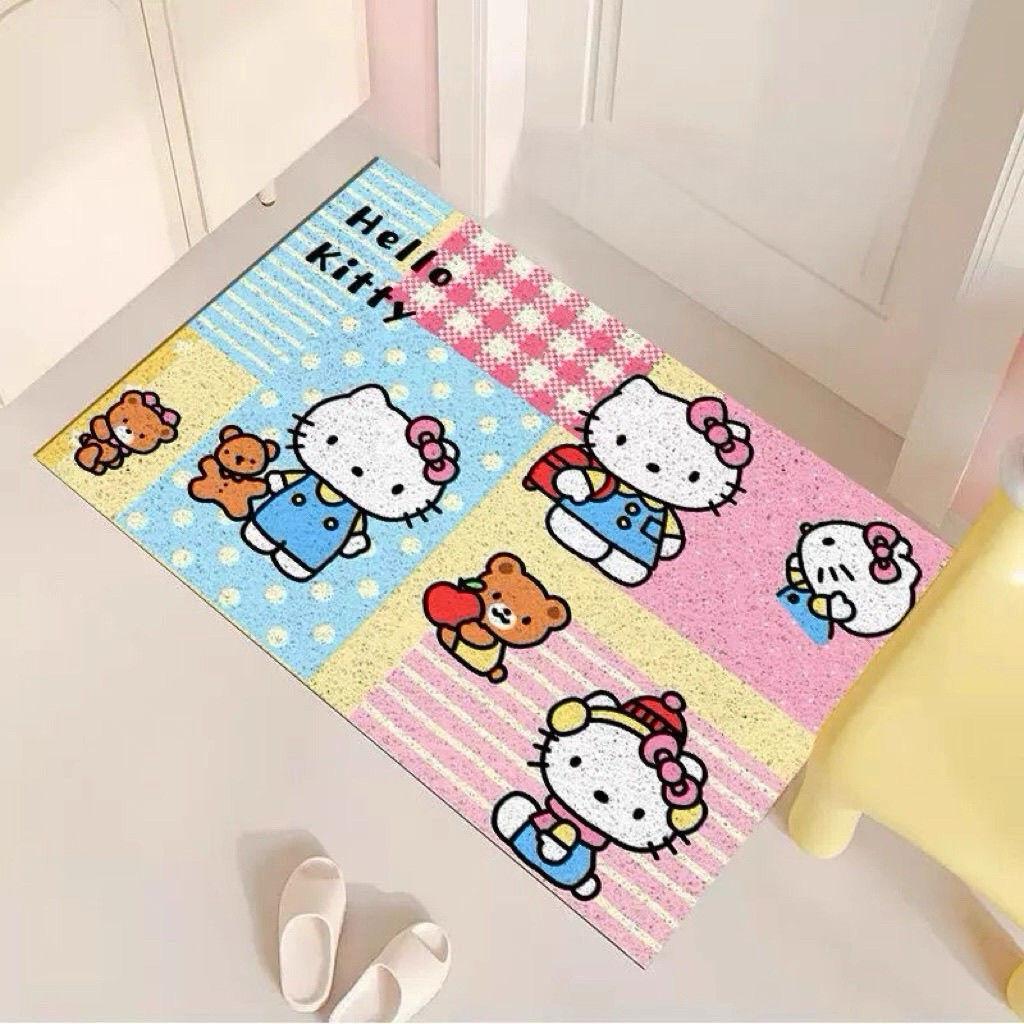 Silk Circle Floor Mat, Cute Entrance Door Mat, Dirt-Resistant, Cuttable Non-Slip Mat, Easy To Clean, Entrance Door Floor Mat 40*60cm