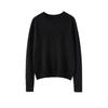 Women's Cashmere Round Neck Long Sleeve Pullover Sweater - Warm and Versatile for 2025 Autumn/Winter