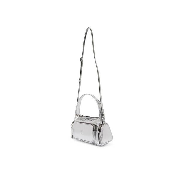 Calvin Klein Pocket Silver Nylon Small Bag