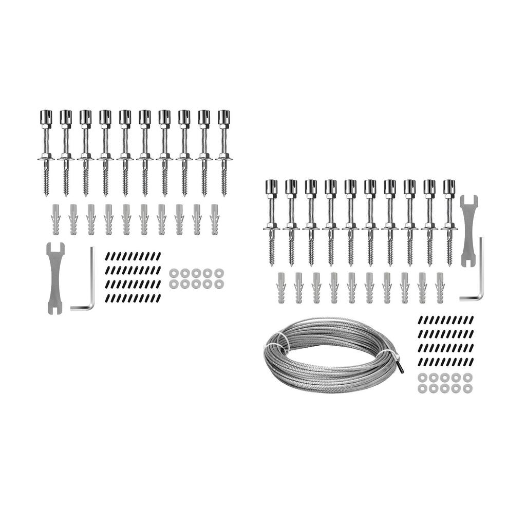 10 Pieces Trellis Crosshead Hubs Climbing Plants Kit Stainless Supports Expansion Anchors