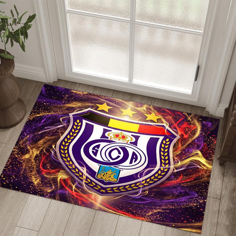 Tappeto in Velluto Cristallo Design Anderlecht FC Accogliente Non?Tappeto Stampato Antiscivolo per Camera da Letto Soggiorno Ingresso