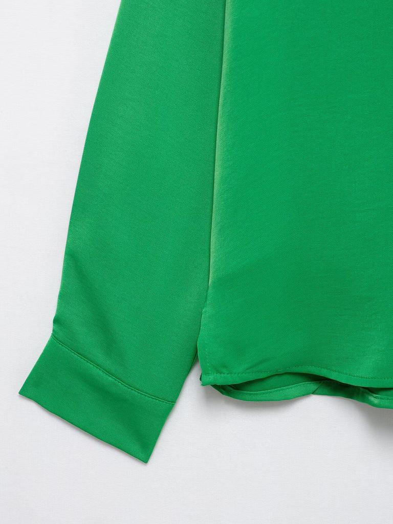 Spring 2025 Women's European & American Style Casual Drapey Shirt