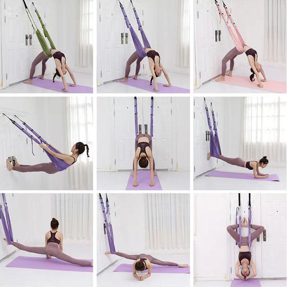 Aerial Yoga Gurt Hängematte Schaukel Stretching Anti-Schwerkraft Inversion Übungen Mehrschichtiger Gürtel Yoga Flexibilität Trainer Yoga Tools
