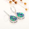 Bright Blue/Green Cubic Zirconia Drop Earrings For Women Chic Design Wedding Bride Ear Accessories Party Fashion Jewelry