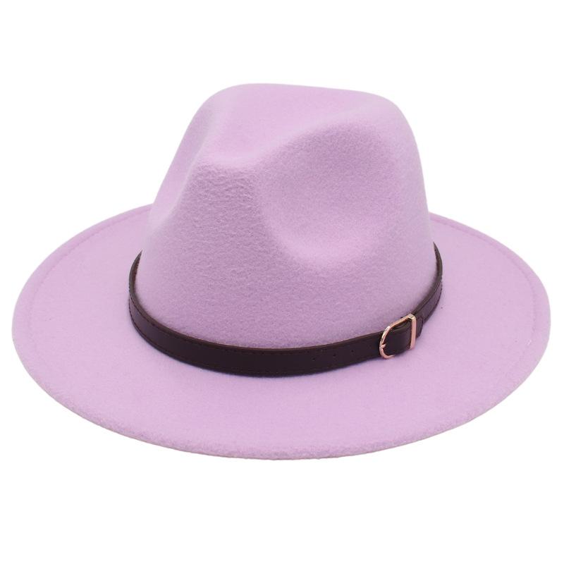 European And American Style Small Belt Top Hat Model Wears And Takes Pictures, Big-Brimmed Jazz Hat Modifies Face Shape, Ethnic Style Men'S And