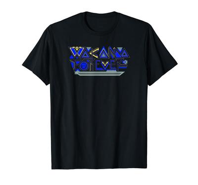 Marvel Black Panther: Wakanda Forever Text Pattern Logo T-Shirt