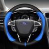 XJGE5 Carbon Fiber Steering Wheel Cover for Ford Focus F150 Mondeo Fiesta Kuga Edge EcoSport Explorer Escape Fusion Ranger Taurus