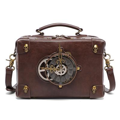 New Style Bag Women's PU Leather Niche European and American Punk Industrial Retro Style Women's One-shoulder Diagonal Bag